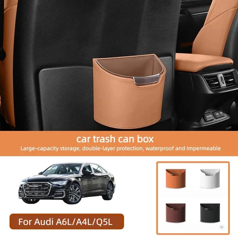 Cestino per auto a doppio strato da appendere, organizer per schienale sedile, contenitore portaoggetti per Audi A6L A4L Q5L 2024 2025, accessori interni