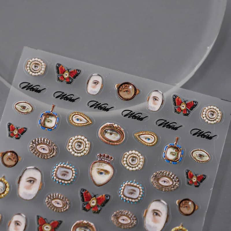 1 pz 5D In Rilievo Halloween Occhi Misti Design Nail Art Sticker Sollievo Auto Adesivo Trasferimento Decorazioni Per Unghie Cursore Decalcomanie FAI DA TE