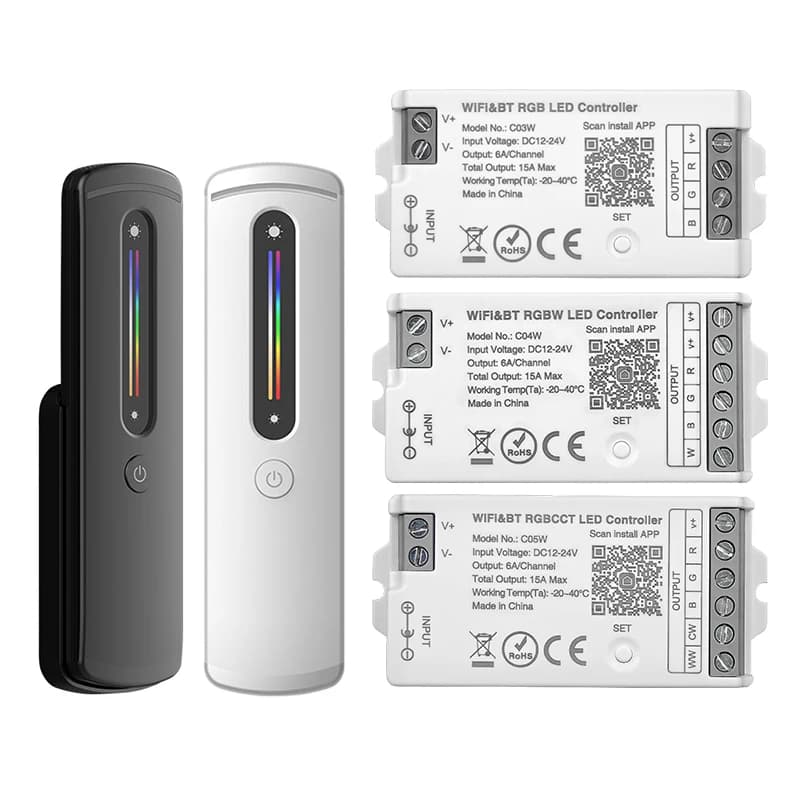 Wifi Alexa Google Home Tuya Smart Led RGB RGBW RGBCCT Controller per strisce 2.4Ghz RF DC12-24V 15A Uscita per 5050 3528 Uso strisce