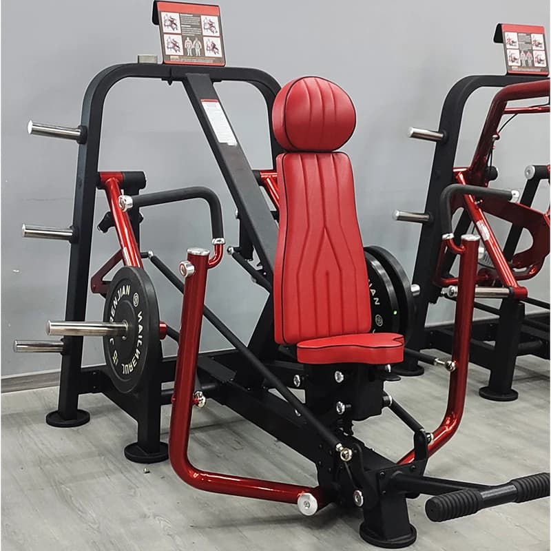Seated chest press machine loaded with fitness plate for commercial gym for bodybuilding exercises in China