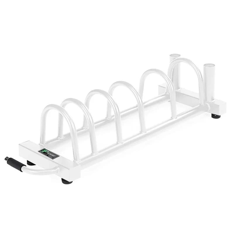Weight Plate Storage Rack, Commercial Grade Horizontal Plate Organizer with Transport Wheels for Home & Commercial Gy