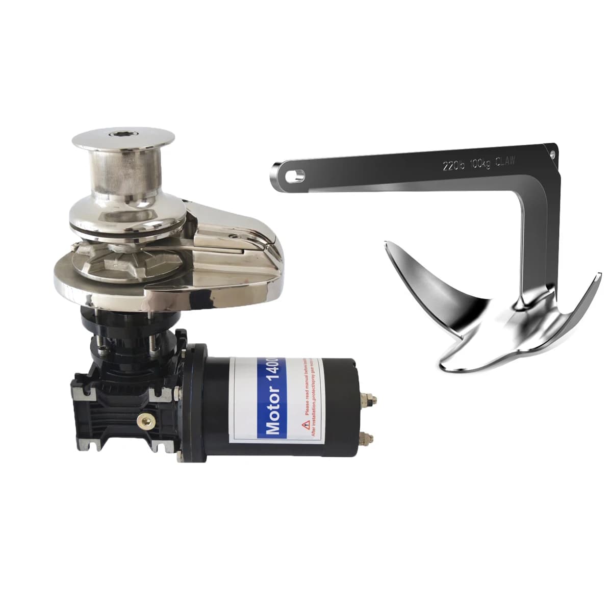 STLF 24V 600W Verricello elettrico verticale Verricello per ancoraggio per barca Hardware marino