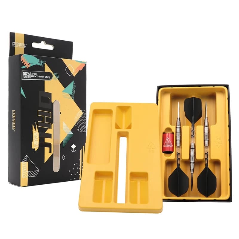 CUESOUL JIHO S8 21/23g Freccette con punta in acciaio Set di freccette al 90% al tungsteno con volo uniforme ROST T19