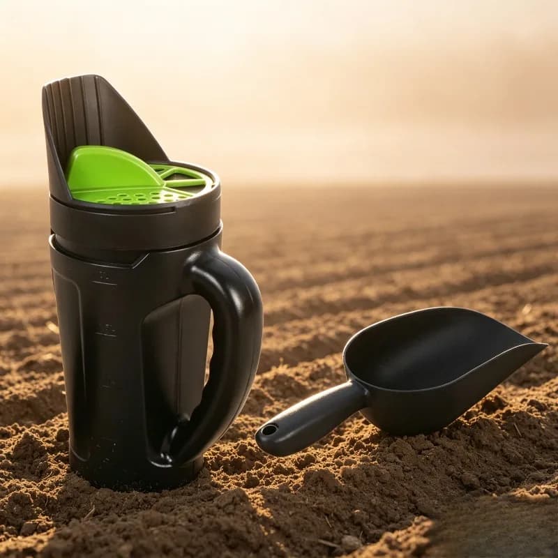 Spargisemi da Giardino Manuale, Strumento per Semina di Erba e Verdure, Dispenser di Sale, Pratico Attrezzo per Giardinaggio e Coltivazione