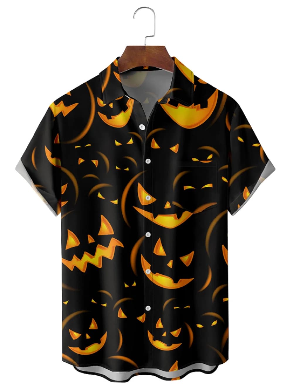 Hawaii Shirts Halloween Spectral Beach Shirts Print web Vintage Casual Shirts Man Short Sleeve Streetwear Oversize Dresses