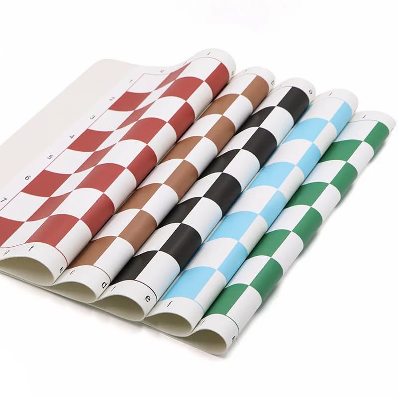 Soft chess board leather cloth chess board, foldable and portable children's student leather chess board, 64 grid small, medium