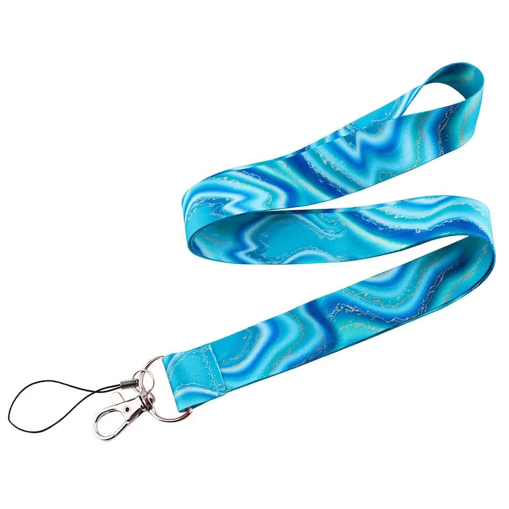 Phone Strap Name Tag Holder Key Ring Holder ID Badge Holder Neck Straps Phone Lanyard Phone Hang Rope Marble Printing Lanyard