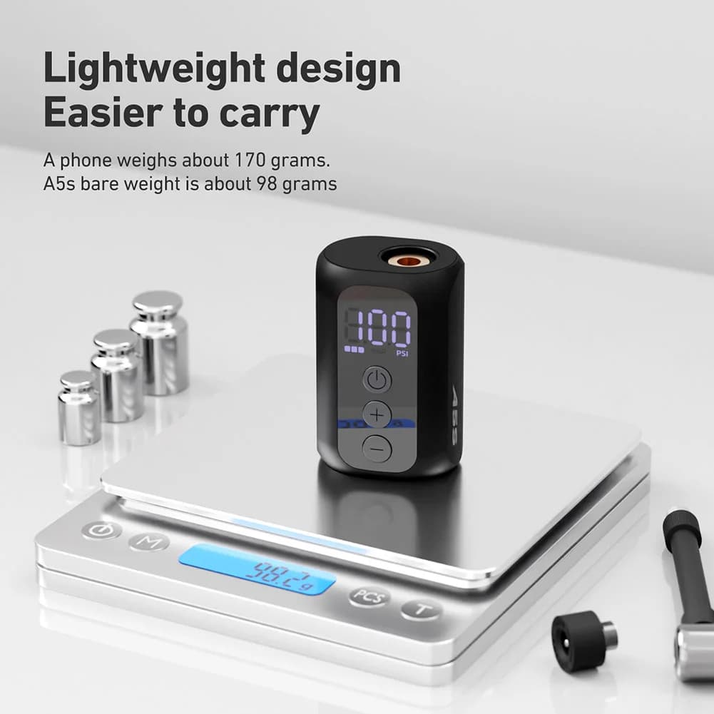 100 PSI Mini Electric Pump LED Display Wireless Ball Pump Multifunctional Air Compressor USB Rechargeable for Rugby Volleyball