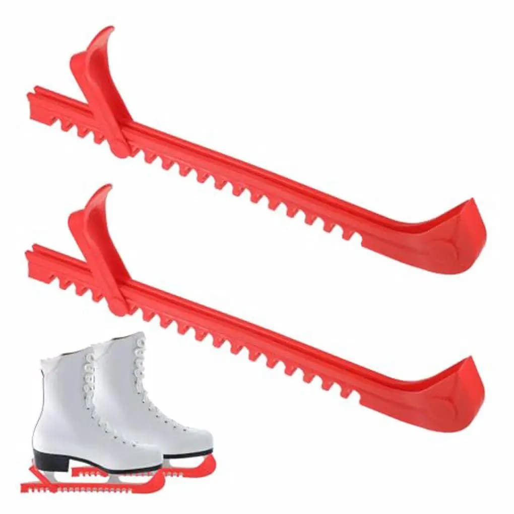 2 pezzi portatili universali scarpe da pattinaggio su ghiaccio lama pattini da ghiaccio pattini da hockey accessori protettivi regolabili per pattini