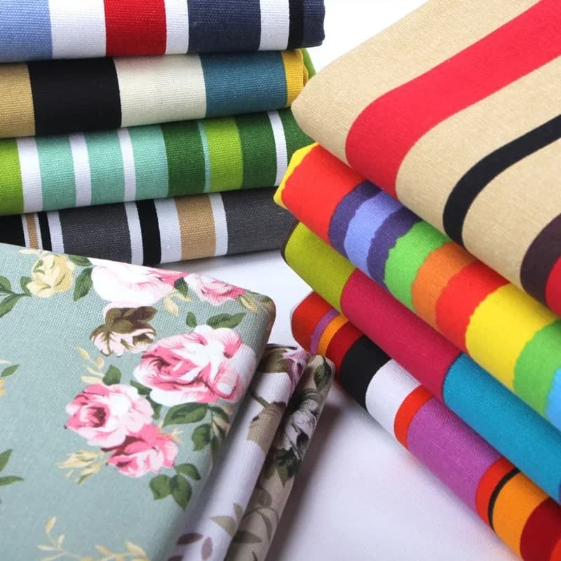 Canvas Cotton Fabric Home Textiles Thick Sofa Table Cloth Floral Striped Curtain Pillow Old Coarse Fabrics Diy Sewing Per Meter