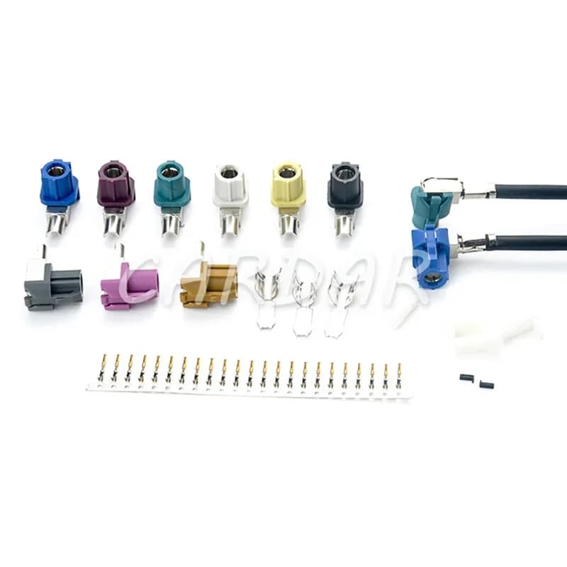Set di Connettori LVDS a 4 Pin HDS per Auto, Presa Audio Automobilistica, Assemblaggio AC Universale, Connettori Femmina Fakra per Auto