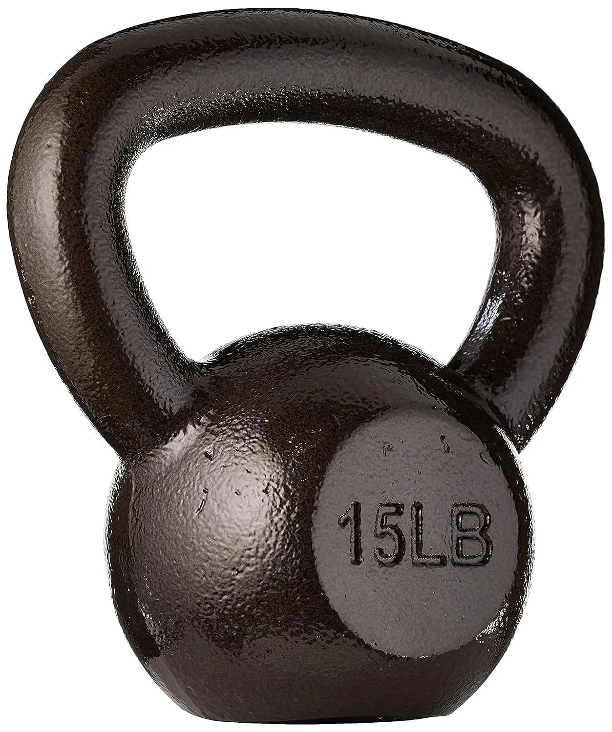 Kettlebell in Durable Cast Iron with Base Plate, Stable Design, Anti-Corrosion Painted Finish for Full Body Training and Fitness