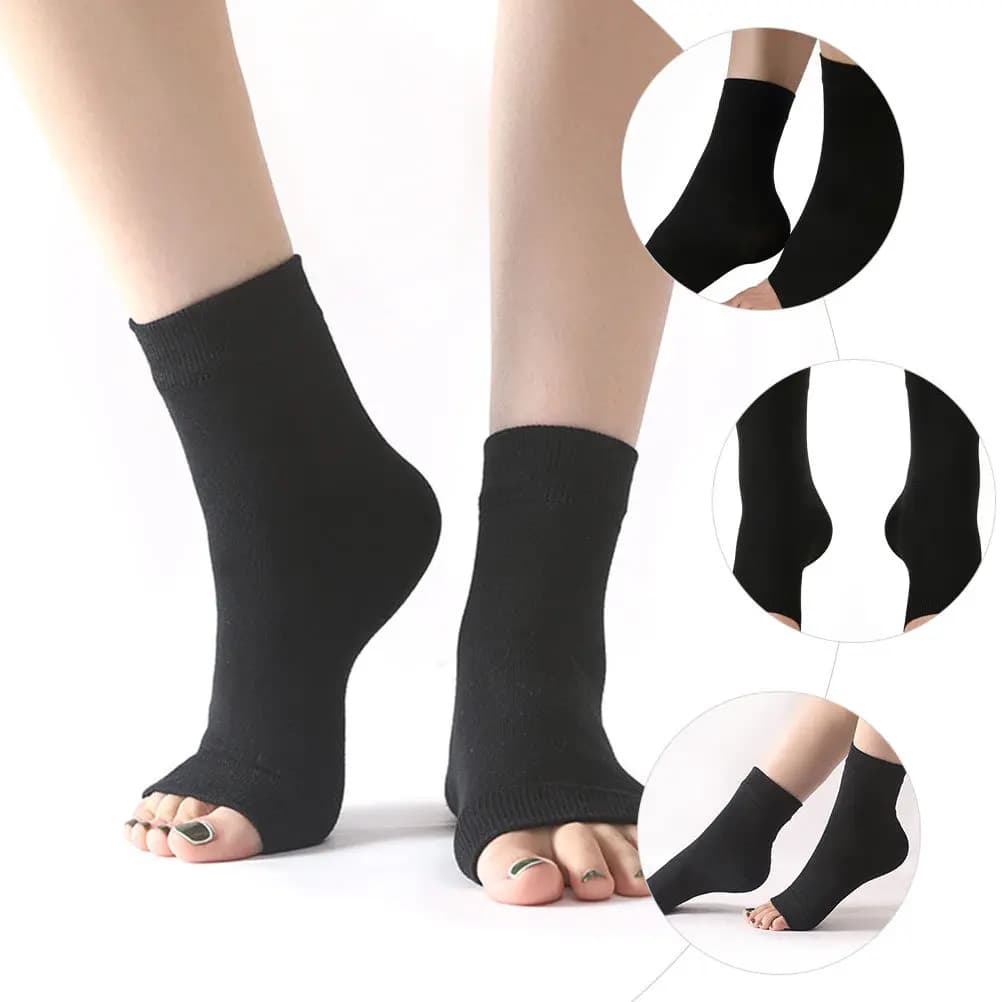2 paia di calzini protettivi dal freddo, calzini sportivi traspiranti a compressione per la caviglia, supporto elastico per alleviare il dolore, calzini sportivi per fascite plantare