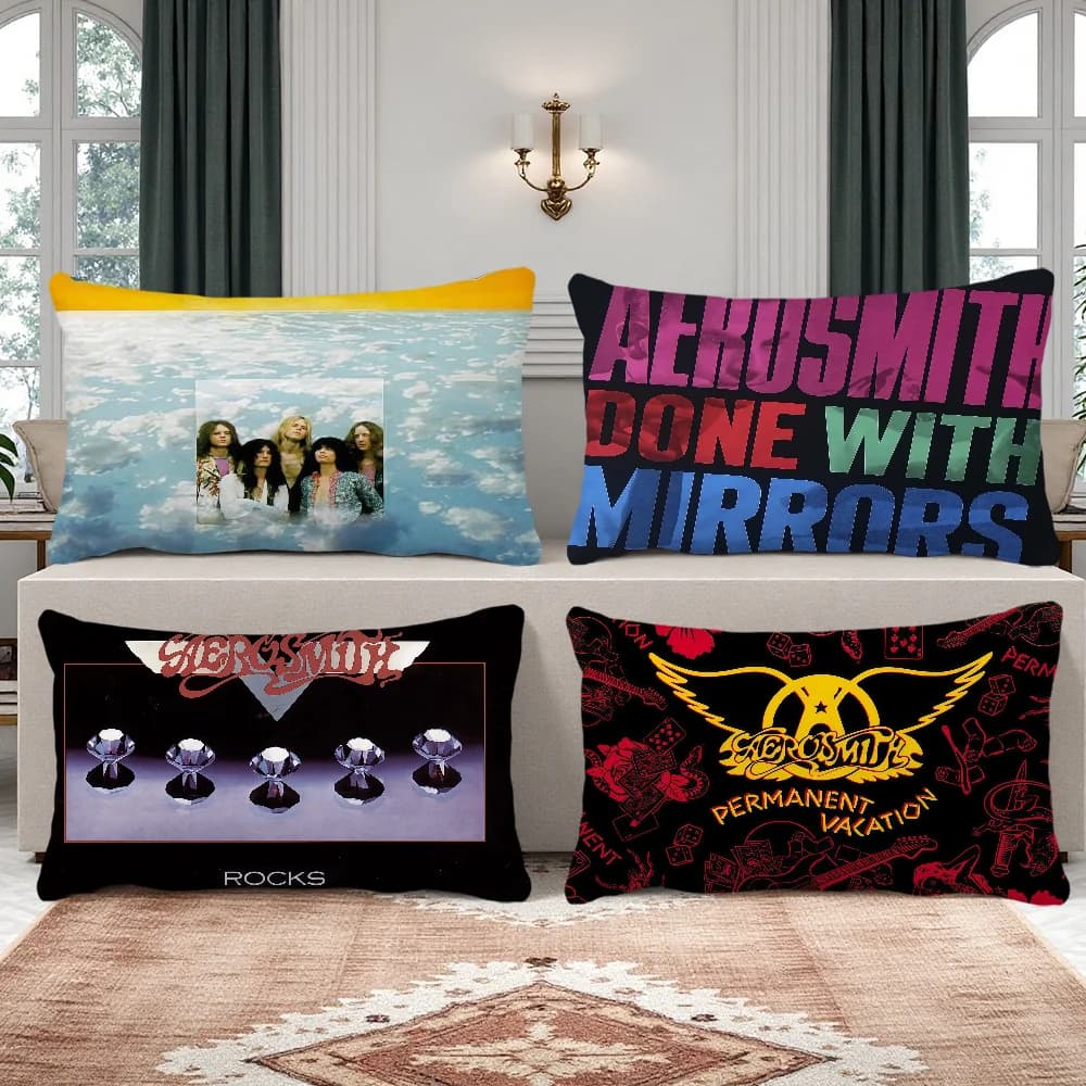 Rock Band A-Ae-ro-smi-tH-H aerosmith cushion cover Rectangle Pillow Case Printing Bedside Sofa Room Home Decoration Pillowcase