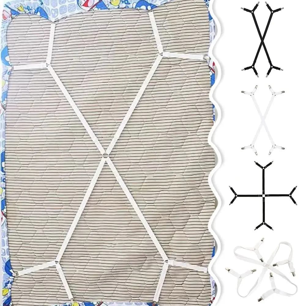 Fermagli per lenzuola resistenti 4/8, antiscivolo, elastici, regolabili, per materasso, coperte e lenzuola
