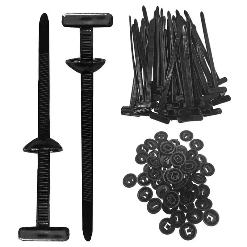Fascette per cavi in nylon nero da 100 pezzi Fascette autobloccanti Cinghie per cavi riutilizzabili Fissaggio multiuso per macchina domestica di riparazione quotidiana per auto