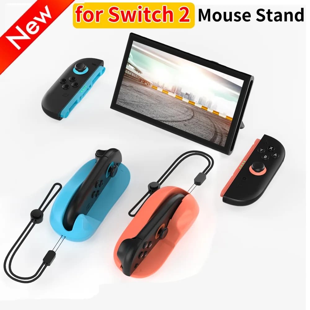 2 pezzi controller da gioco mouse ergonomico mini mouse portatile maniglia supporto custodia per Switch 2 accessori controller Joy-Con