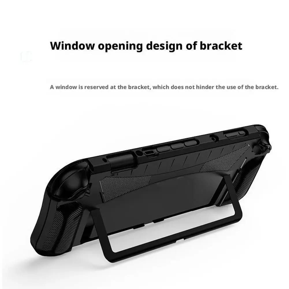 Custodia protettiva in TPU per Nintendo Switch 2 Custodia ergonomica con impugnatura Custodia protettiva anticaduta e antipolvere con staffa