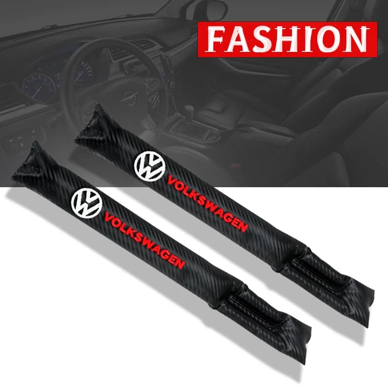 Cup Holders Carbon Fiber Leakproof Protective Seat Gap Car Cover Pad For VW Volkswagen Golf Polo Passat Touran Jetta Accessories