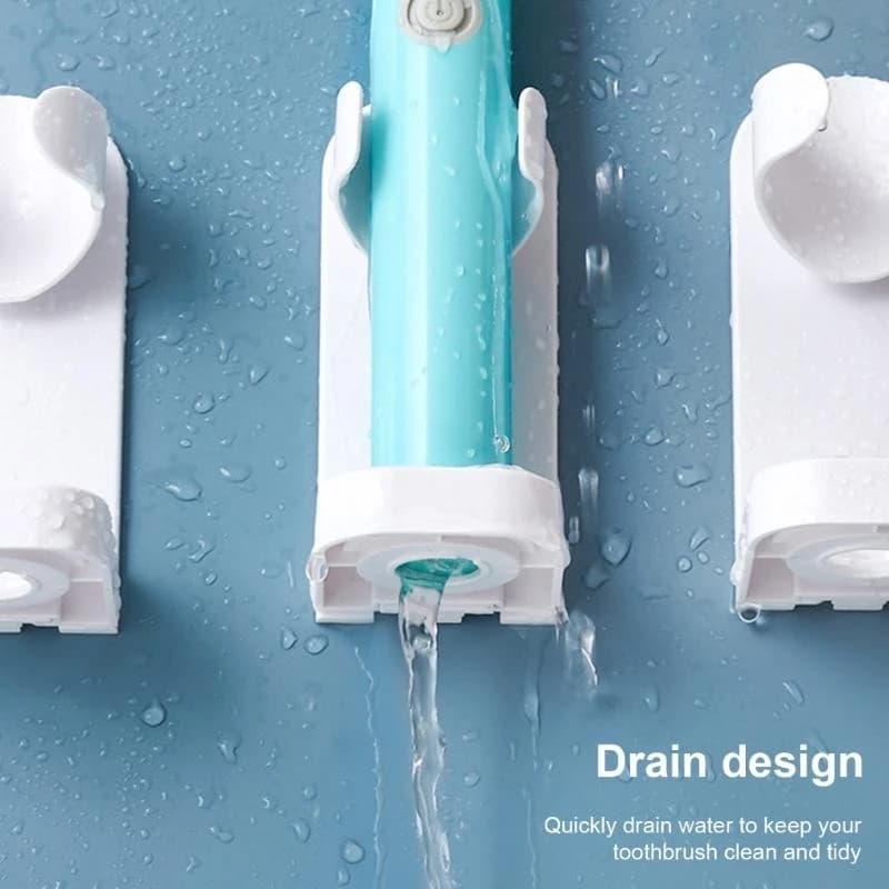 Electric Toothbrush Storage Rack Wall Mount Toothbrush Base for Bathroom Space Saving Toothpaste Holder 55KF
