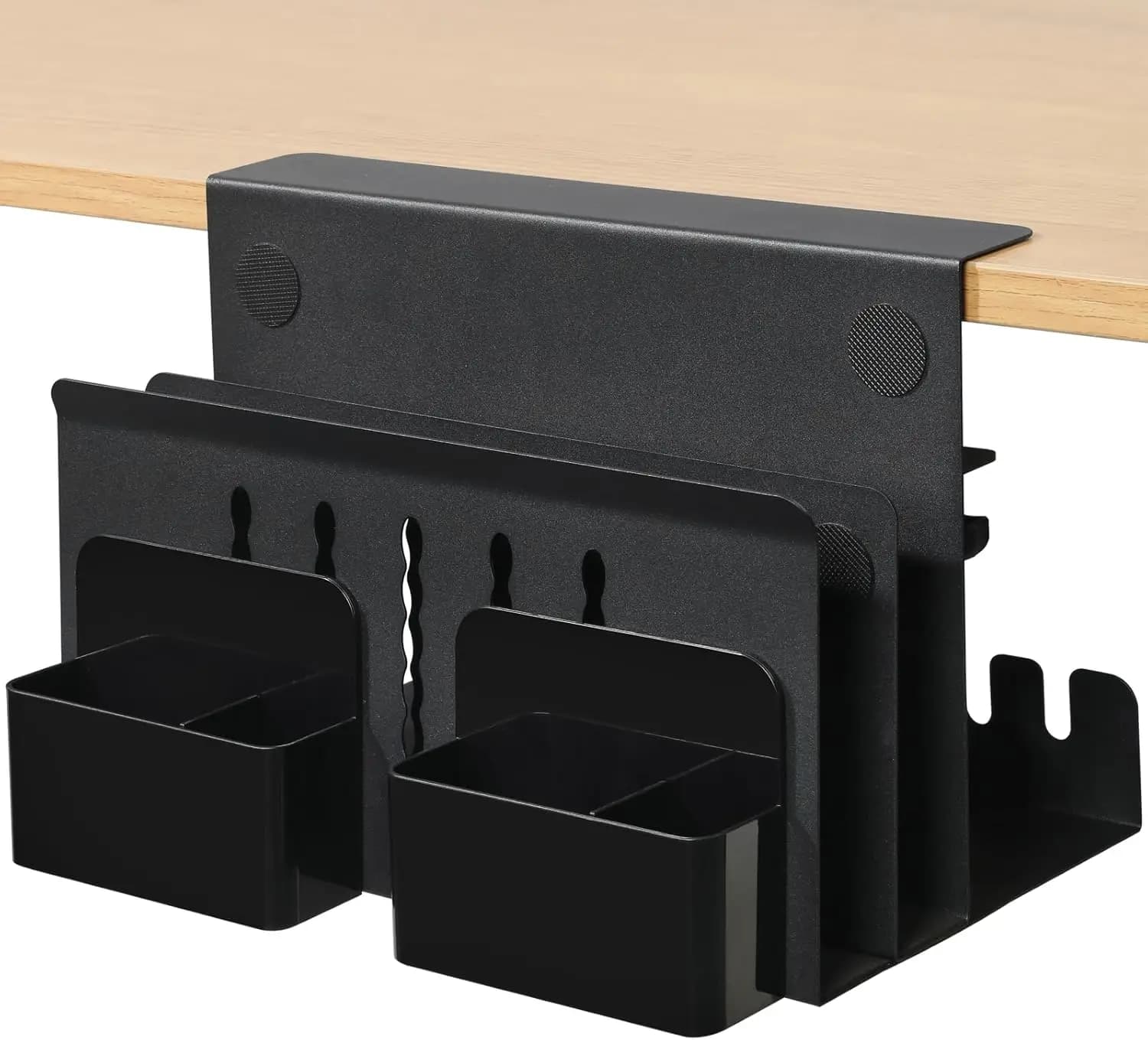 Supporto per Laptop da Scrivania con Vassoio Portacavi, Portapenne Magnetico, Capacità di Carico 10 kg per Ufficio e Casa