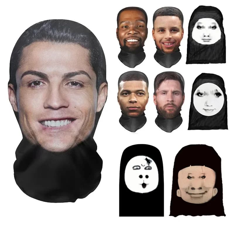 Ronaldo Messi Modello Divertente Espressione Facciale Maschera Party Puntelli Cosplay Rete Confortevole