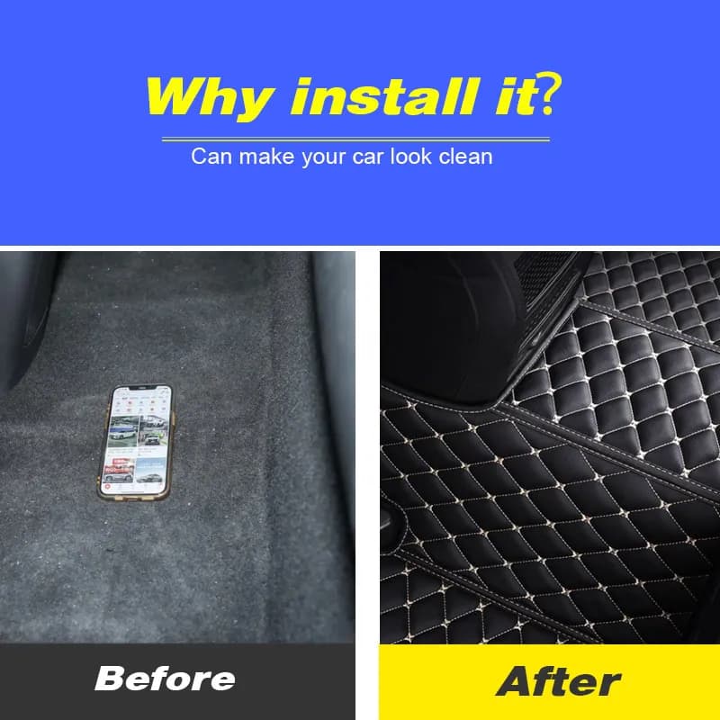 Car Mats Foot Protectors PU Waterproof Leather Mats Interior Accessories for GAC Trumpchi GS8 II 2023