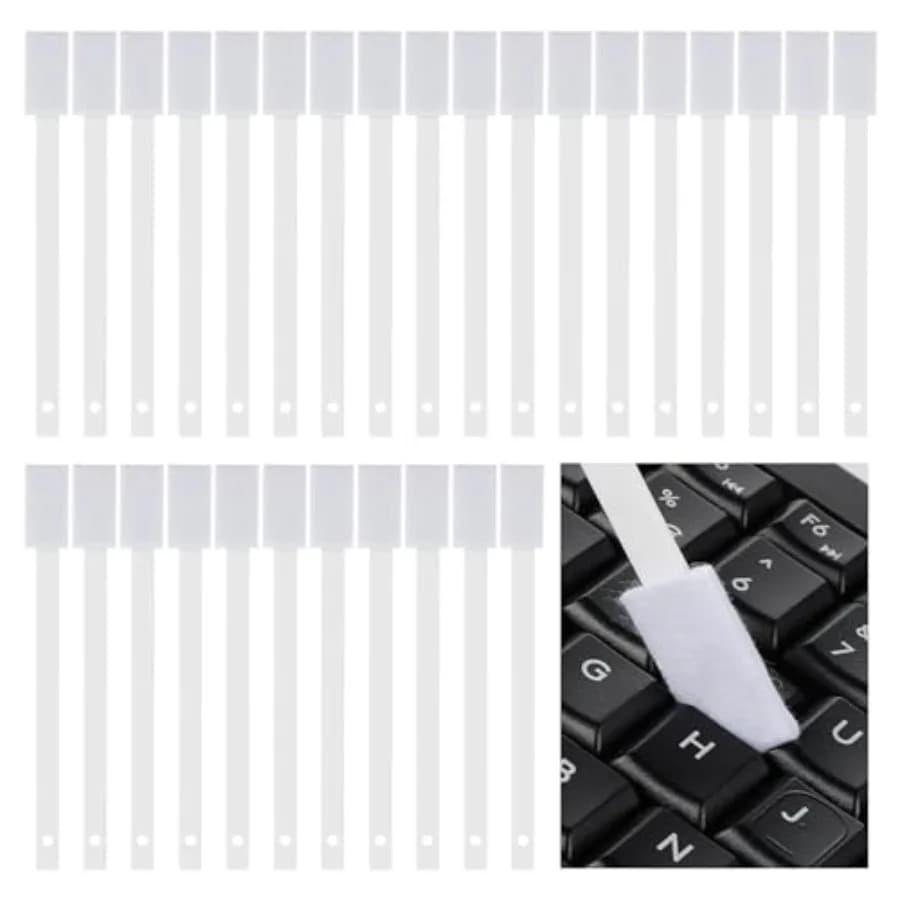 50Pcs Disposable Crevice Cleaning Tool Crevice Brush Crevice Hole Brush Suitable for Small Spaces, Keyboards, Grooves White