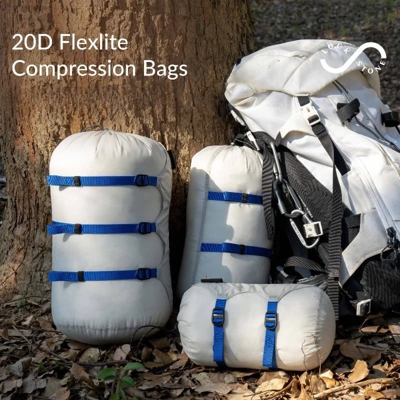 20D Ultralight Compression Stuff Sack Waterproof Storage Bag for Sleeping Bag Camping Hiking Travel Outdoor Gear Organizer