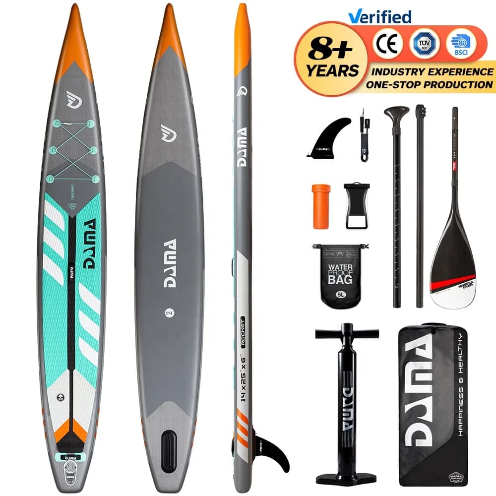 P.Fhigh Premium Carbon Fiber Surfboard Stand Up Paddle Board Surfing 14 Sup Drop Stitch Racing Kayak Boat