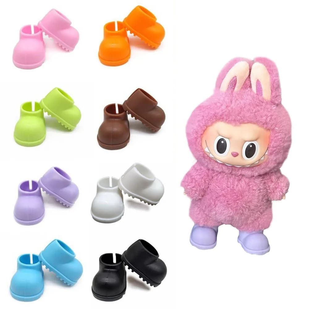 V1 V2 Scarpe da bambola Labubu Colore 17 cm Stivali da bambola Labubu Stivali carini Accessori Scarpe casual per il tempo di gioco