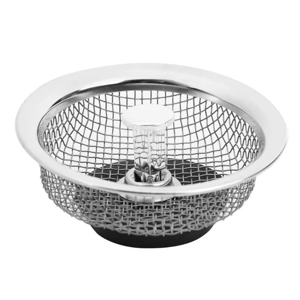 1 Pezzo Filtro per Lavello in Metallo, Cestello Filtrante per Lavello da Cucina, Filtro di Scarico in Acciaio Inossidabile, Tappo per Scarico, Accessori da Cucina