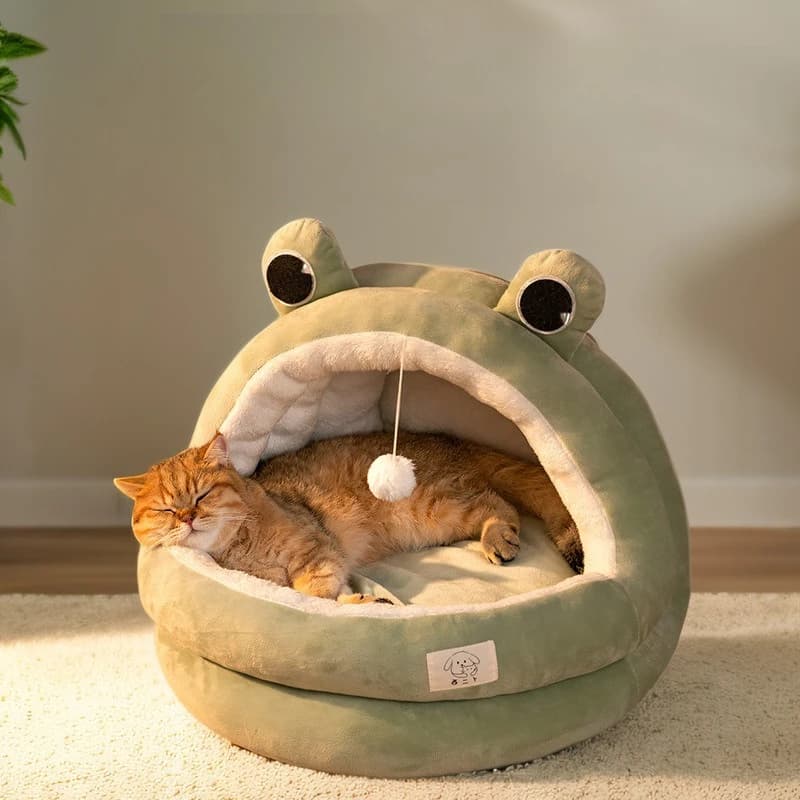 Nuovo simpatico nido per animali domestici con yurta mongola Forniture per animali domestici Nido di panda semi chiuso Divertimento gatto Giocoso Autunno e inverno Nido per cani caldo