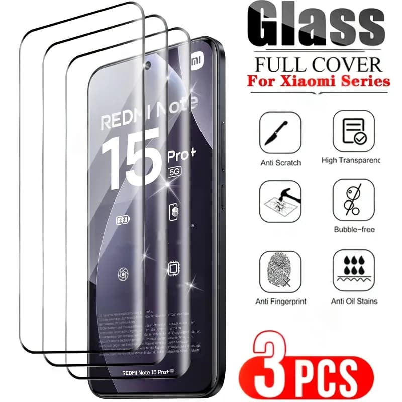 3 Pcs Screen Protector For Redmi Note 15 14 Pro Pro+ Plus Smart HD Clear Fingerprint Unlocking Protective