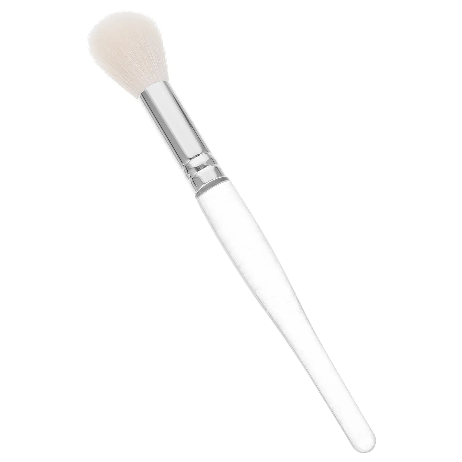 Pennello per Trucco in Lana d'Agnello, Formato Piccolo e Leggero, per Blush, Illuminante e Cipria, Pennello per il Viso per Donne