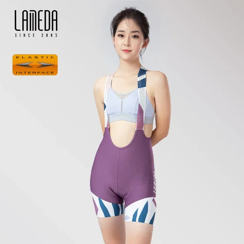LAMEDA Shorts with cycling straps Anti-UV 400 Double Arrow Suit with Elastic Interface Summer Woman MTB Road Bike Short Trousers