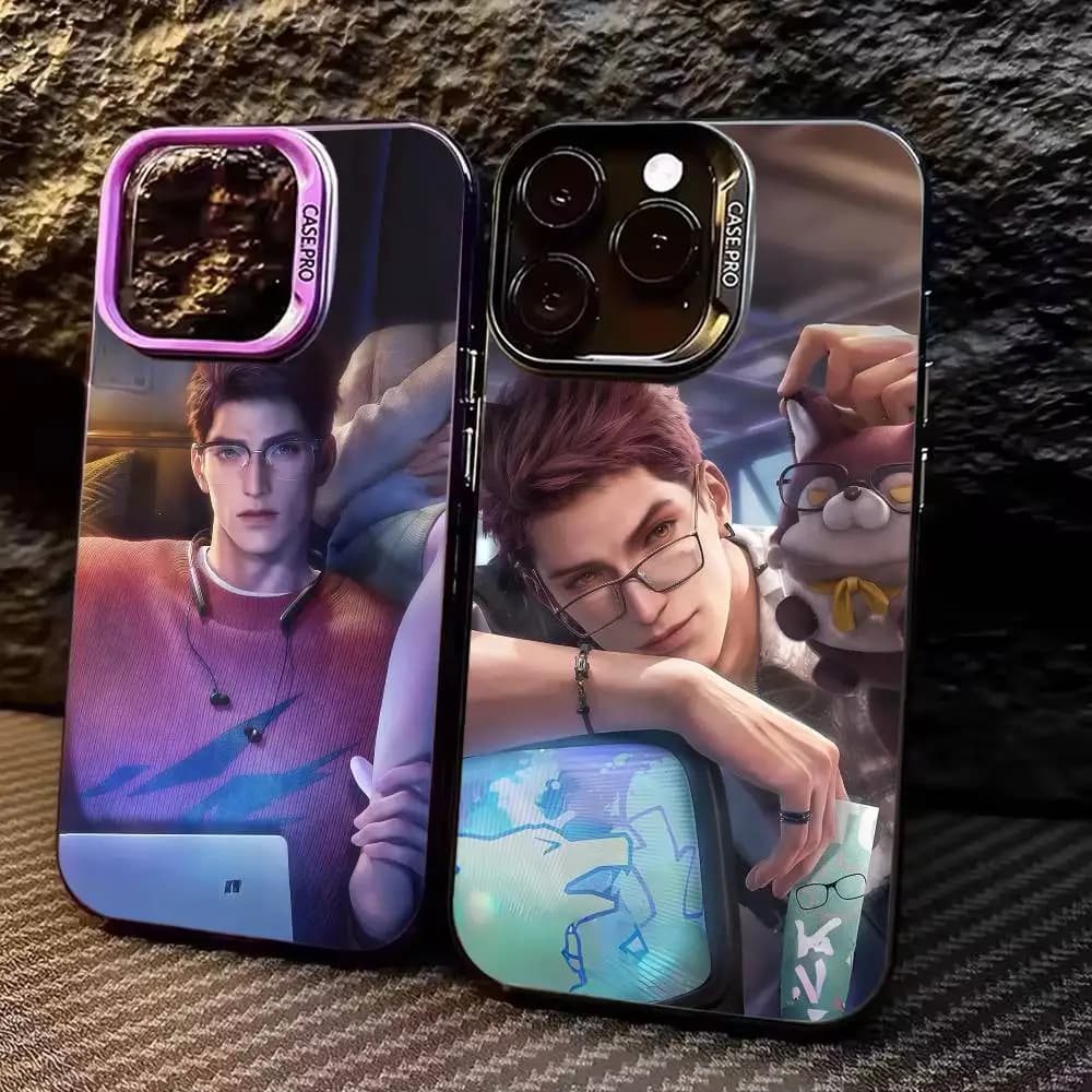 V-Valko L-Love and Deepspace Phone Case For iPhone 17,16,15,14,13,12,11 Plus,Pro Max,Colored Silver Phone Case