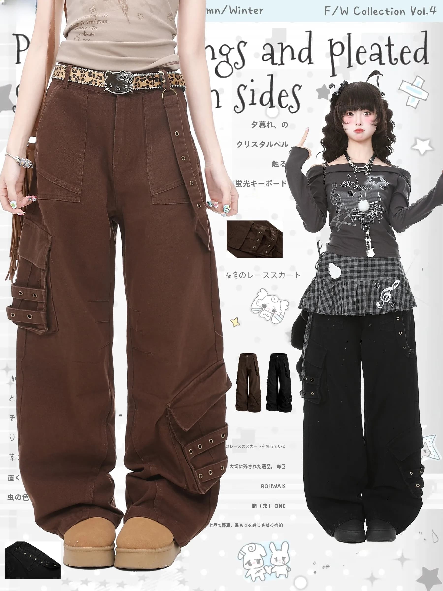Jeans da Lavoro da Donna Languid Park, Stile Distressed, Vita Alta, Gamba Dritta, Design Primaverile, in Cotone Lavato, Pantaloni Casual