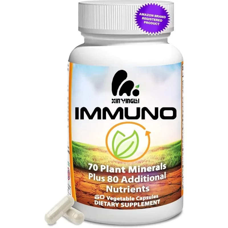 70 minerali vegetali, 13 vitamine e 68 altri nutrienti - integratori per il supporto immunitario - 60 capsule