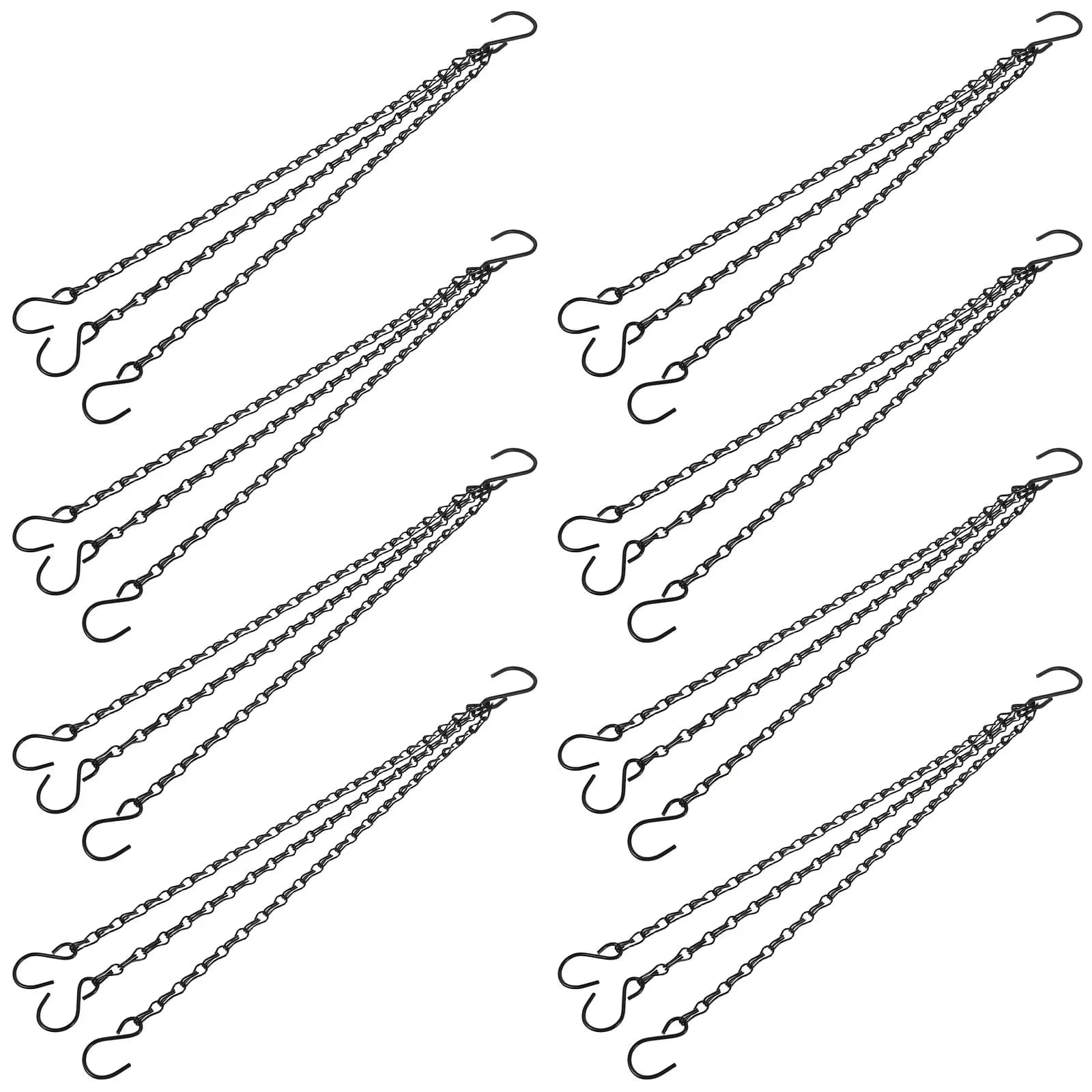 8Pcs Hanging Flowerpot Chains Iron Plant Basket Chain Hooks Sturdy Wear Resistant for Hanging Pots Planters Lanterns Bird Cages