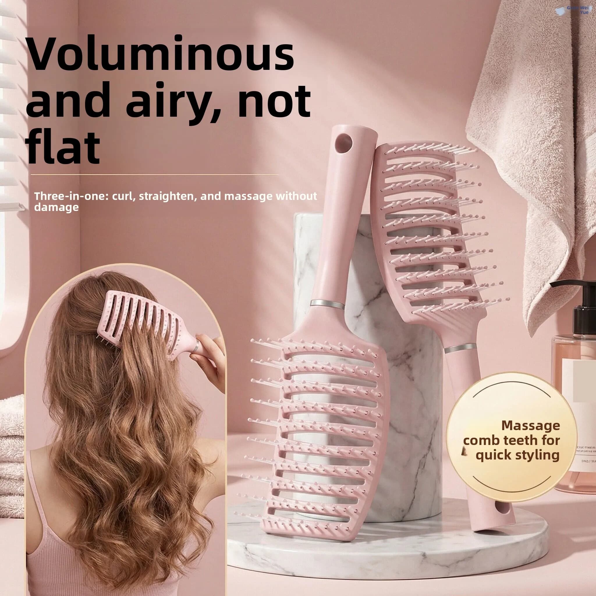 Pettine pratico e resistente per donne, facile da usare per stirare i capelli lunghi e spazzolarli senza che si attorcigliano, pettine in osso.