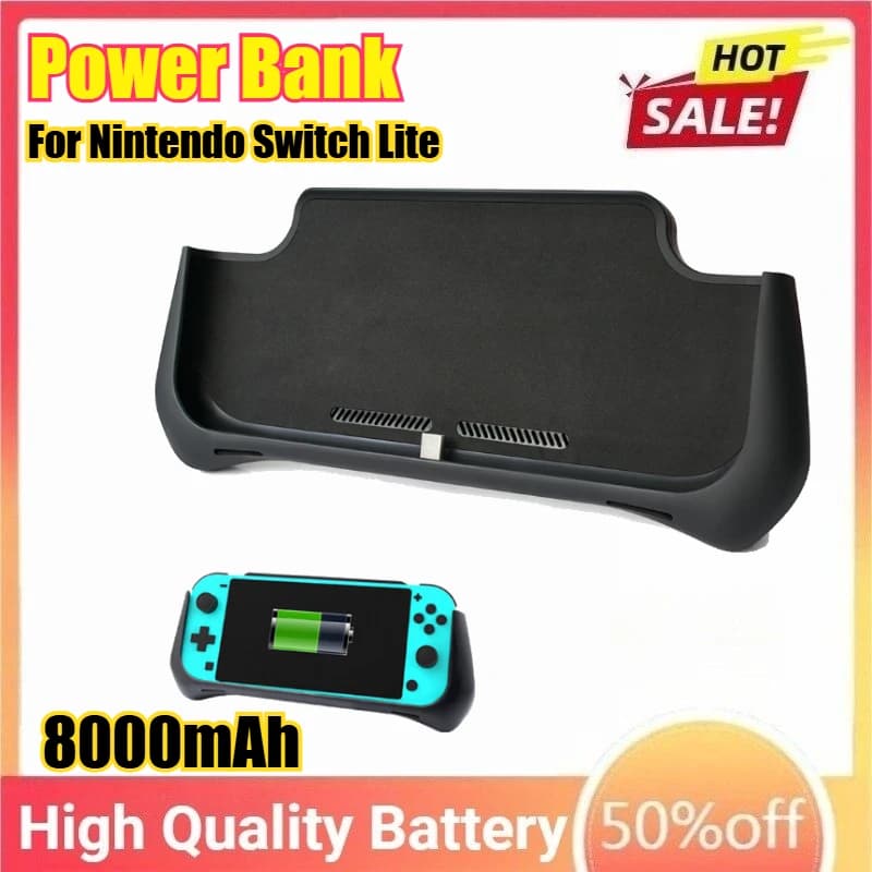 Power Bank portatile da 8000 mAh per Nintendo Switch Lite Stazione di ricarica per ricarica rapida Custodia per caricabatteria per batteria esterna