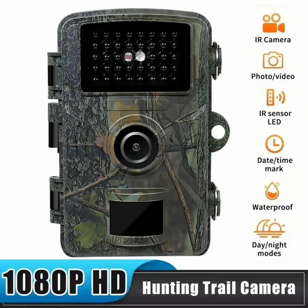 Fotocamera da Caccia 16MP 1080P con Visione Notturna a Infrarossi 940nm, Attivazione a Movimento, Telecamera di Sicurezza per Esterni, Trappola Fotografica per Fauna Selvatica