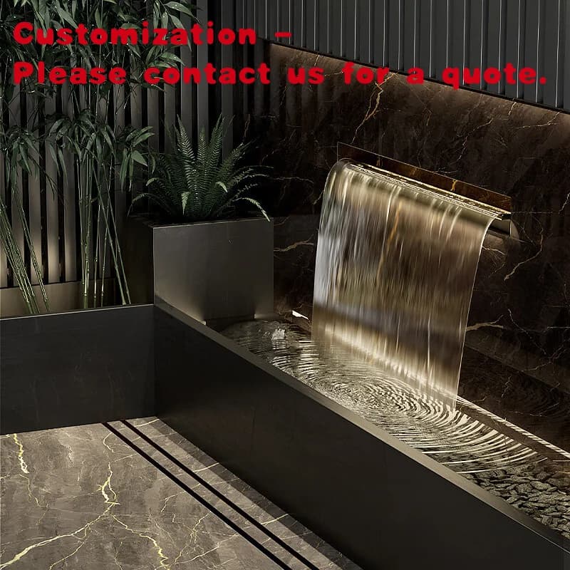 personalizzato.JNZ Cascata personalizzata in acciaio inossidabile Cascata Vendita calda Cortina da doccia per patio esterno Paesaggio da giardino O