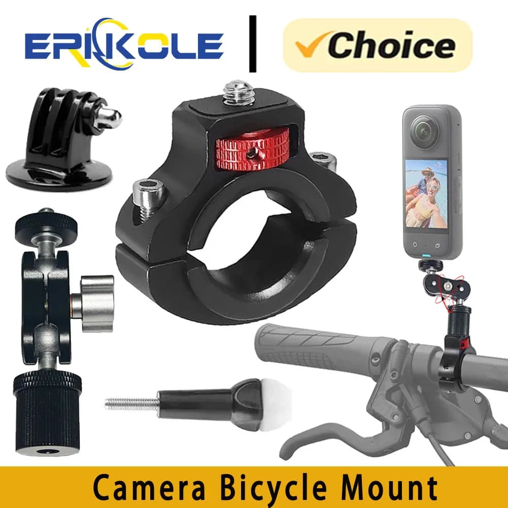 Supporto per manubrio per bicicletta per GoPro 13 12 11 10 9 Insta360 X3 X4 X5 DJI Osmo Action 5 Pro Telecamere Supporto per mountain bike