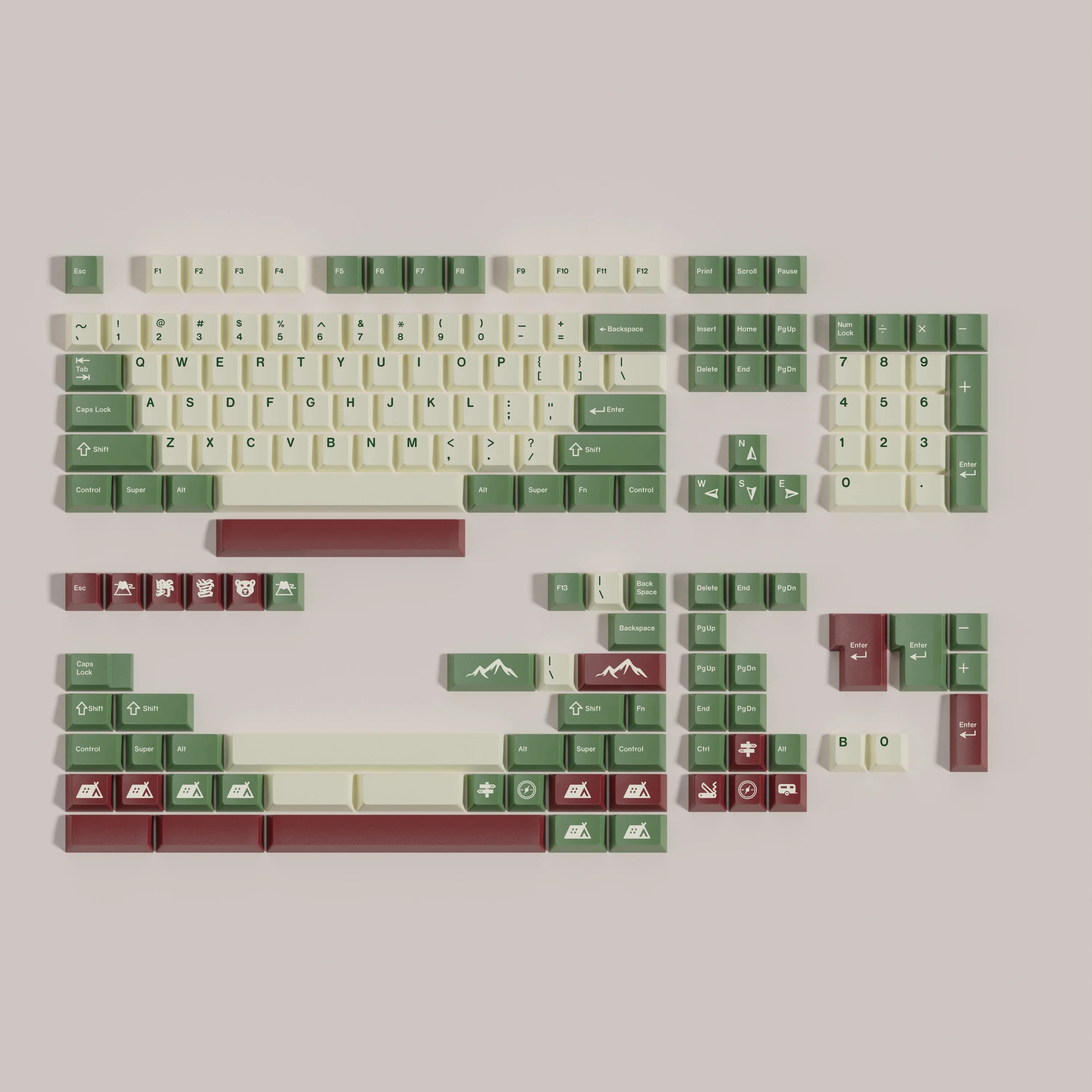 GMK Copritasti da campeggio 166 tasti Materiale PBT Cherry Profilo DYE-SUB Per MX Switch 61/64/68/71/75/84/87/98/104 Tastiera meccanica