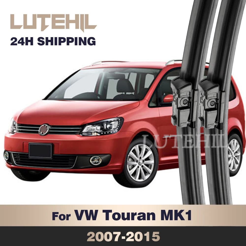 For VW Touran MK1 2007-2015 2008 2009 2010 2011 2012 2013 Wiper Front Wiper Blades Windshield Windscreen Window Brush 24"+18"
