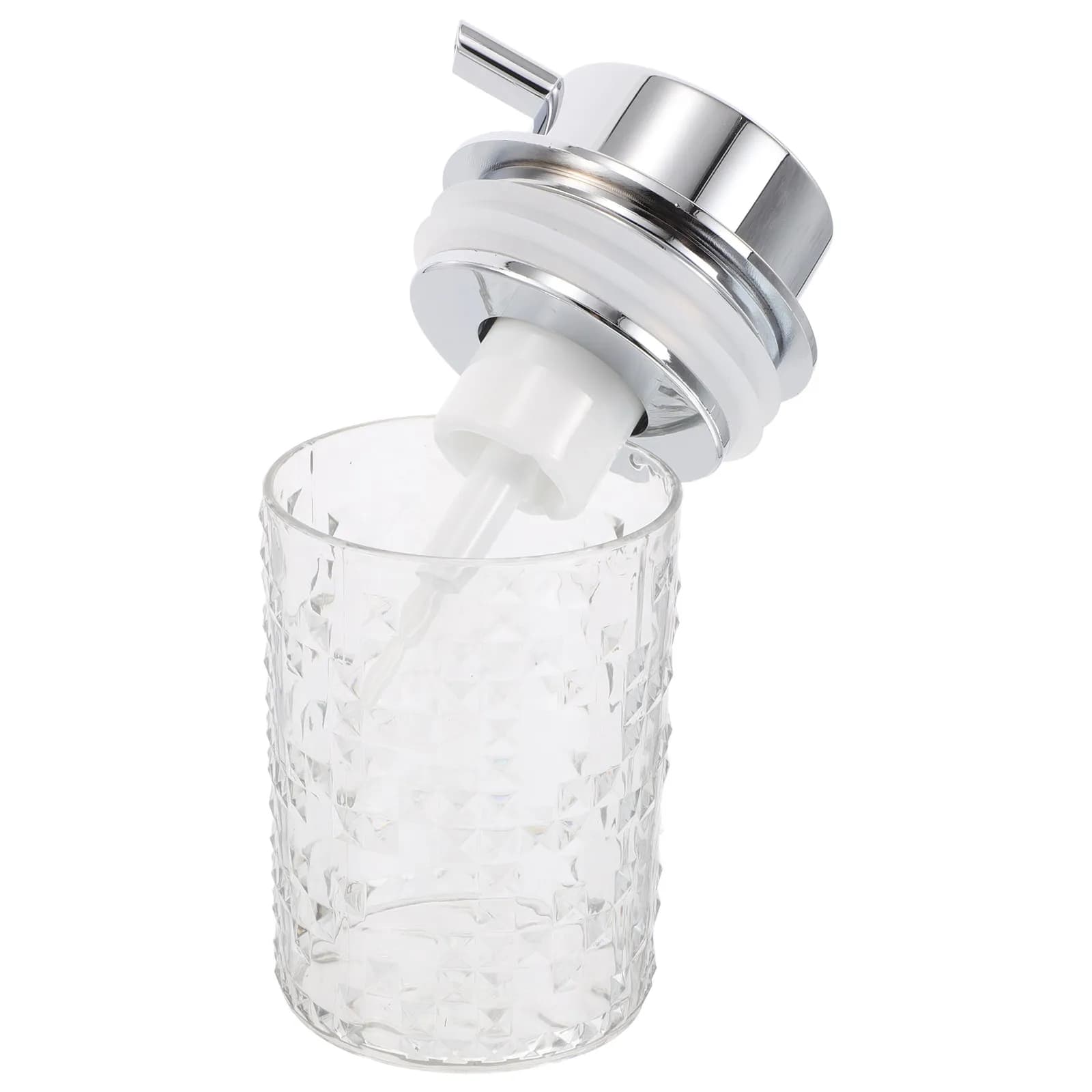 Clear Refillable Foaming Hand Soap Dispenser Bottle Glass Bathroom Kitchen Countertop Foam Pump Efficient Hand Wash