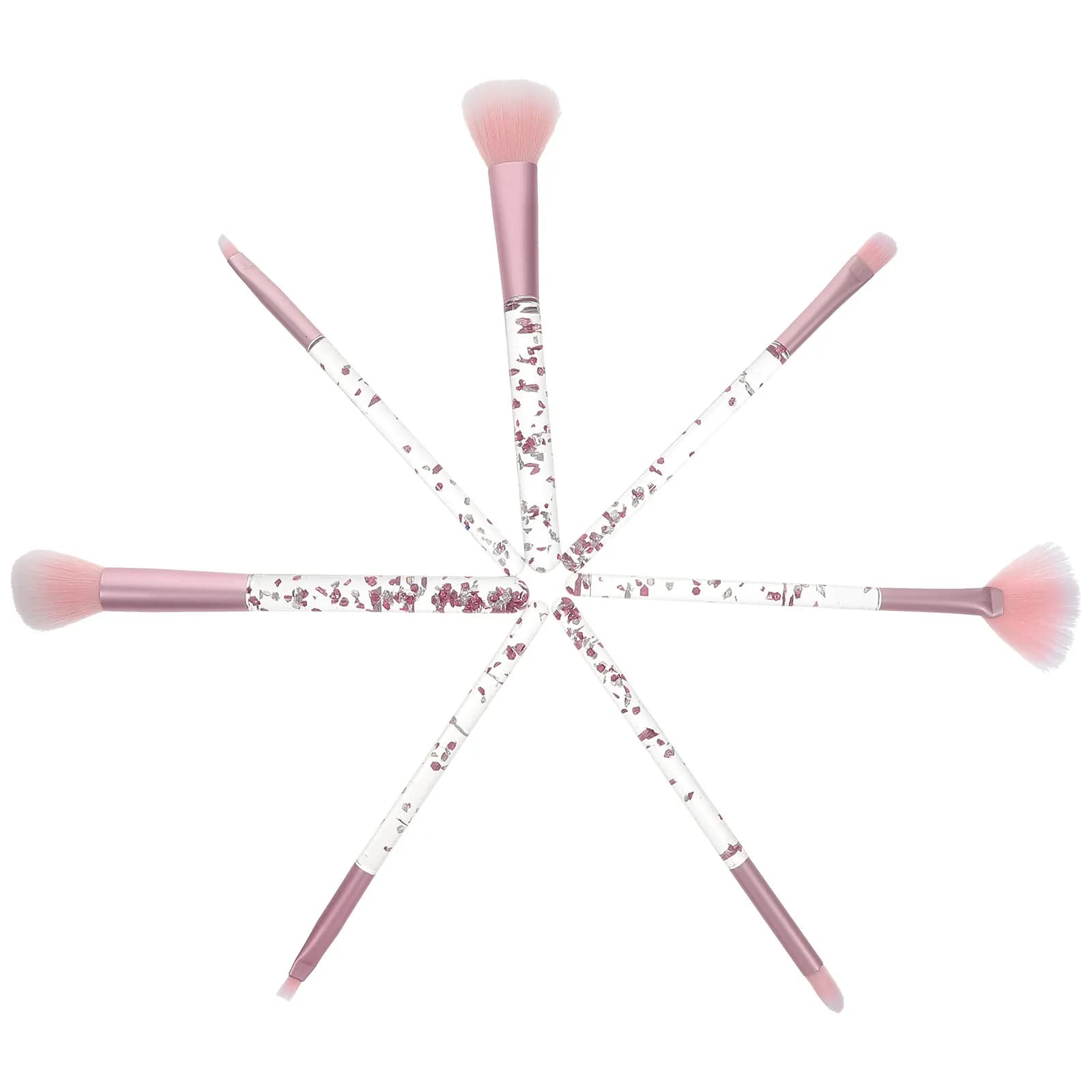 Set di 7 Pennelli per Trucco Professionali, Pennelli per Ombretto, Sfumatura, Correttore, Strumenti Portatili per il Makeup, Pennelli per il Viso