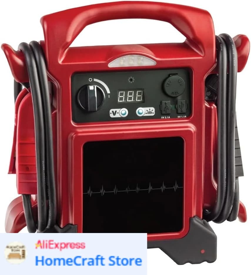 JNC770R Avviatore di Emergenza Premium 12 Volt con 1700 Amp di Picco - Rosso